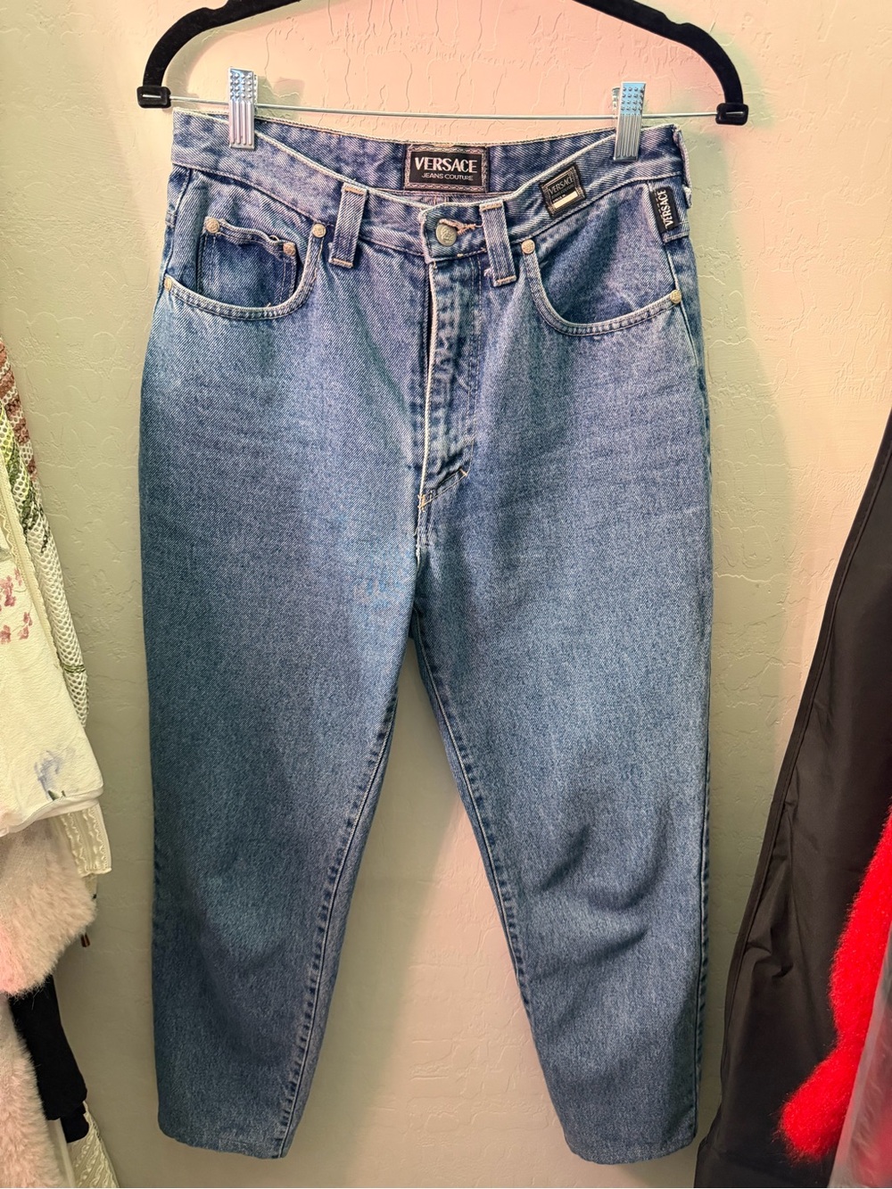 Versace Women's Light Blue Boyfriend Jeans